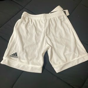 Adidas white athletic shorts size boy S